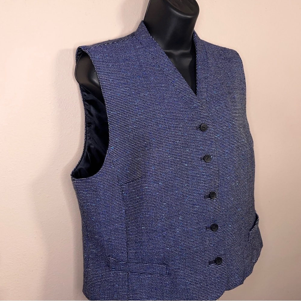 Vintage Size 14 Pendleton Blue Tweed Wool Best Suit Lined Academia - Picture 8 of 15